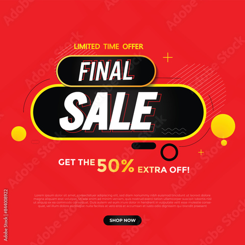 Final sale banner template vector design 