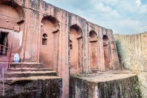 Rock cut monolithic ortodox church of Bete Gabriel-Rufael, Lalibela, Amhara Region, Ethiopia. photo