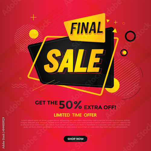 Final sale banner template vector design 