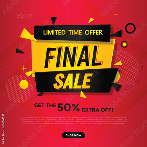 Final sale banner template vector design 