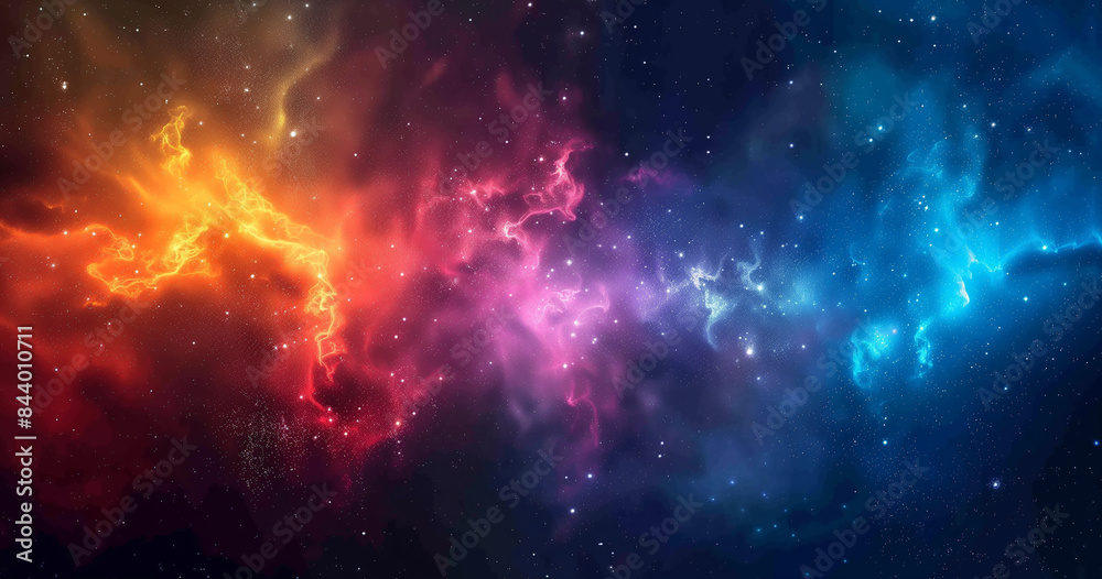 Abstract beautiful outer space background. Bright nebula in cosmos. Magical colorful nebula in realistic blue galaxy Abstract beautiful outer space background. Bright nebula in cosmos. Magical colorful nebula in realistic blue galaxy