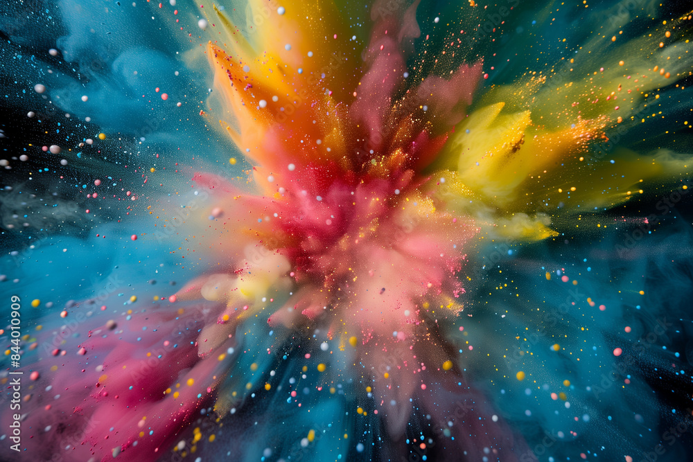 mulitple colour explosion captured by, 85mm lens at f/2.0 detailed and ...