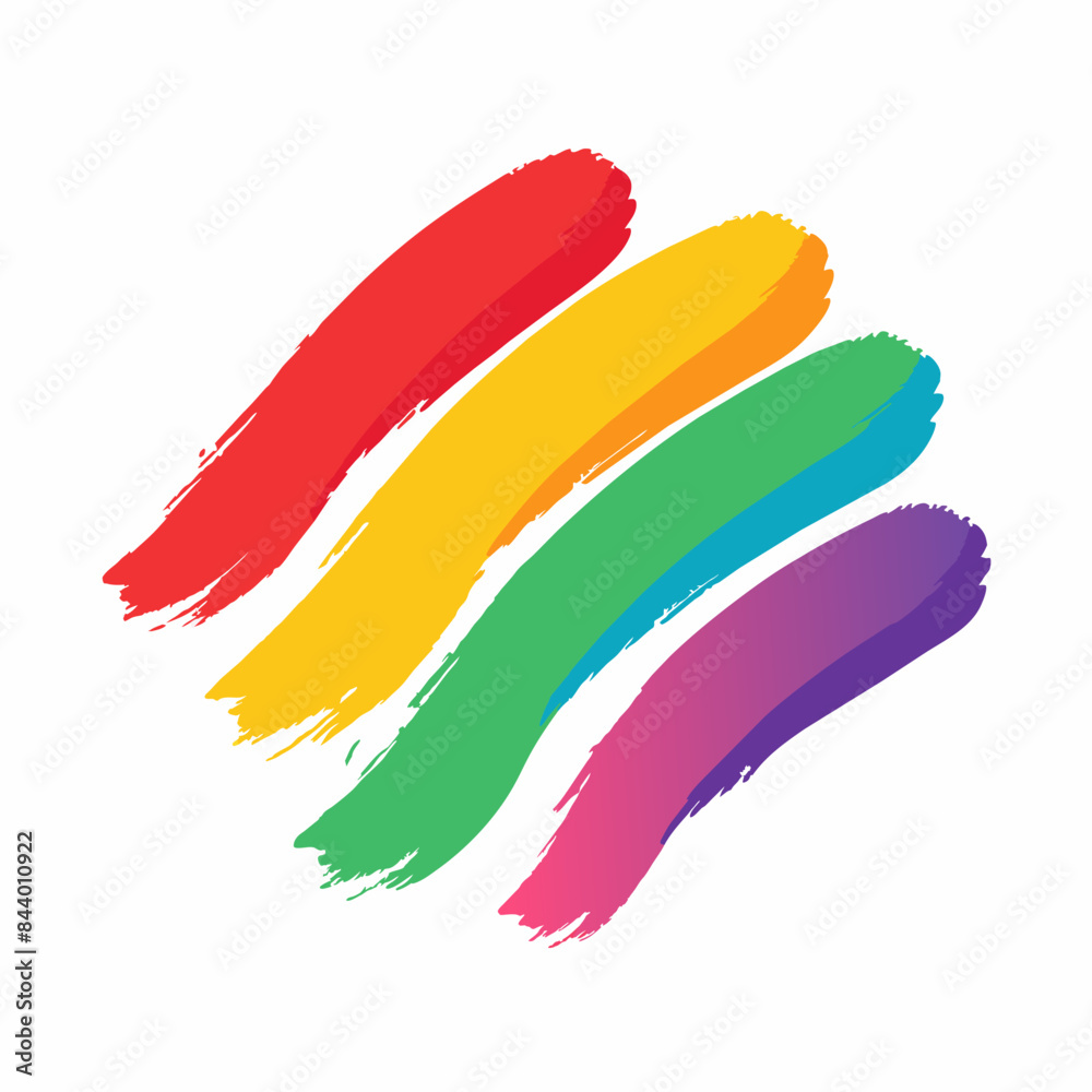Multicolored brush stroke set. Paintbrush print stripes, stains. Lipstick, marker mark texture. Multicolored. Paint brush, brush stroke ink. Vector multicolor brushstroke isolated on white background Multicolored brush stroke set. Paintbrush print stripes, stains. Lipstick, marker mark texture. Multicolored. Paint brush, brush stroke ink. Vector multicolor brushstroke isolated on white background