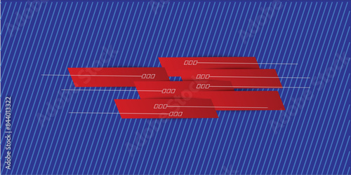 Red vector template with repeating bars, striped mesh on blue color background. The best design for your ads, posters, banners
