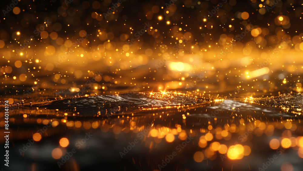 Abstract golden glittering background with blur dots, Perfect backdrop for your design Abstract golden glittering background with blur dots, Perfect backdrop for your design