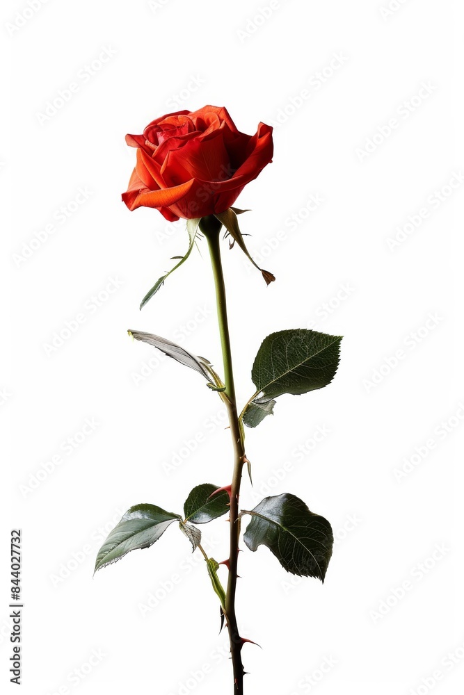 flower Photography, Alain Rosa copy space on right, Isolated on white Background flower Photography, Alain Rosa copy space on right, Isolated on white Background