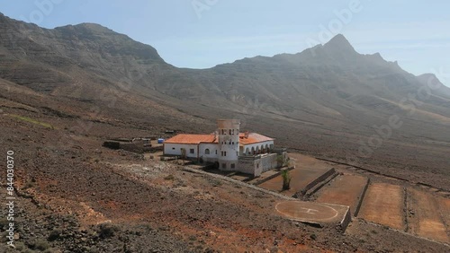 Jandia, Fuerteventura, Spain, April 15, 2024; Aerial close orbit clip of the famous Villa Winter built by Gustav Winter surrounded by Nazi conspiracy theories
Fuerteventura Canary Islands Spain photo