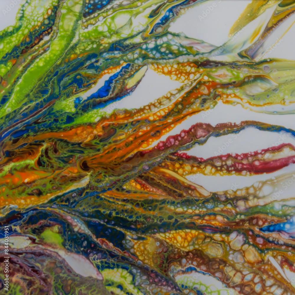 abstract paint pour background
