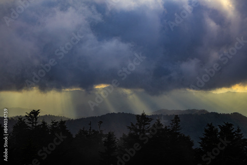 Sunset Over the Blue Ridge Mountains