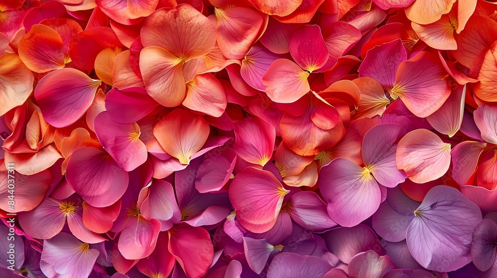 vibrant petals in shades of pink, orange and purple create a stunning visual, perfect for use as a background or texture