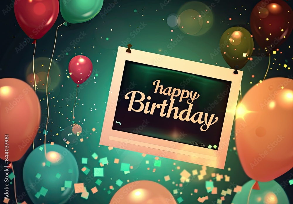 Fototapeta premium A card with the inscription 