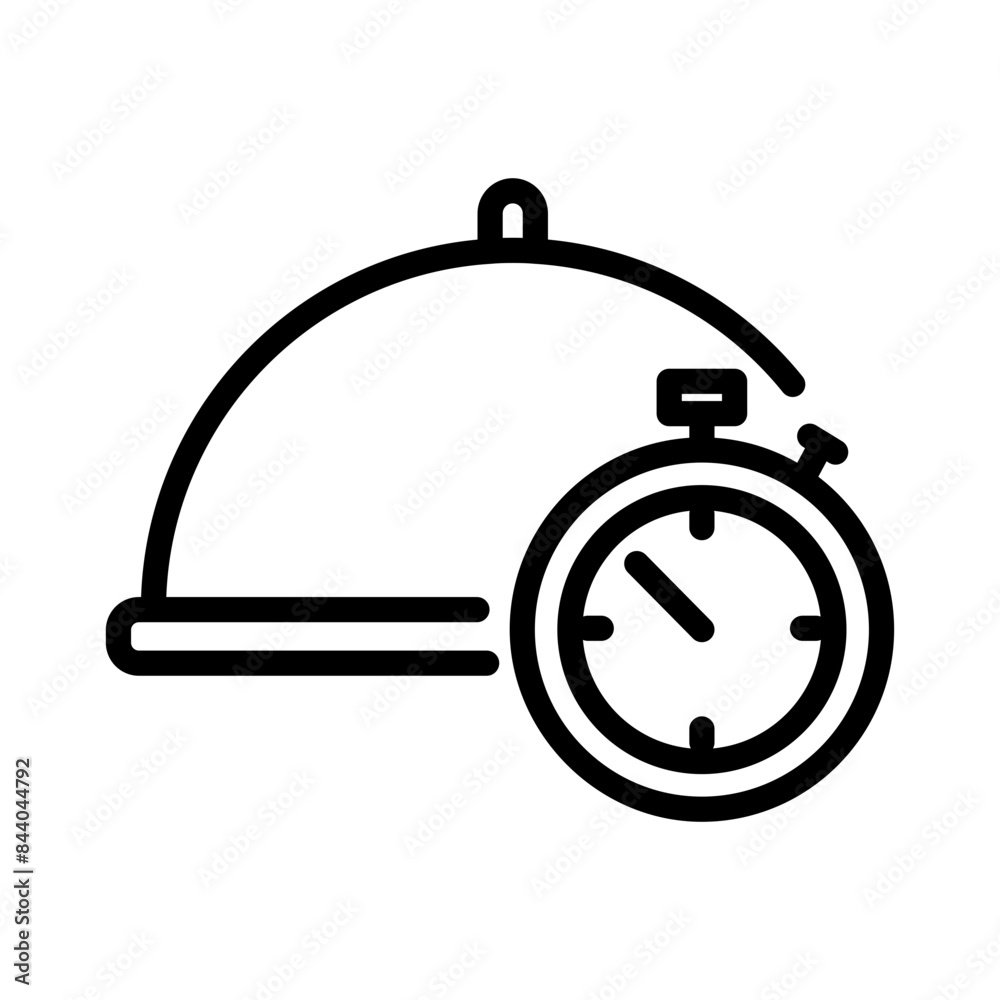 Obraz premium Food time line icon. Food delivery icon. Restaurant icon isolated on white background. Transparent background, minimalist symbol. Vector images