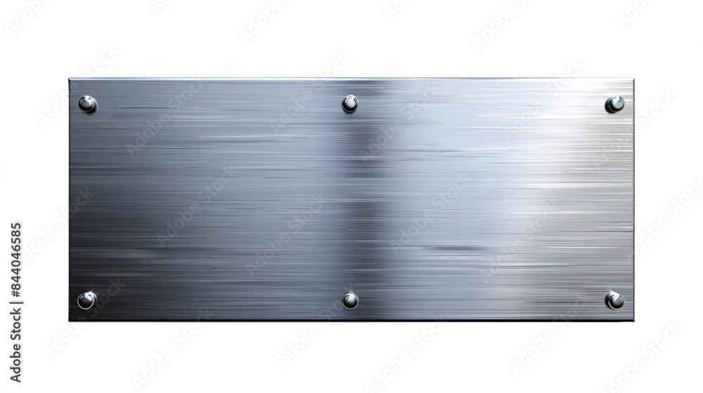 Elegant Metal Plaque with Engraved Text on White Background for Designs and Presentations Elegant Metal Plaque with Engraved Text on White Background for Designs and Presentations