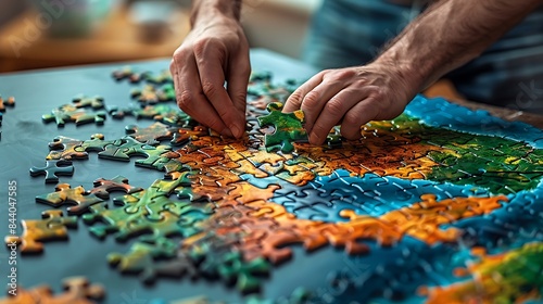 Saint Patrick's Day themed jigsaw puzzle competition assembling image of Ireland