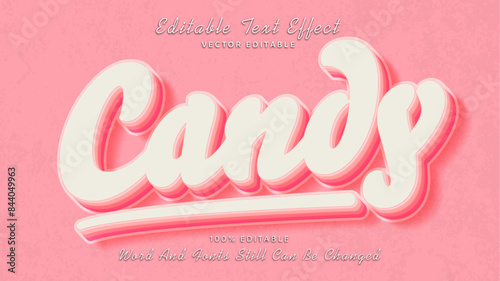 Candy Word 3D Text Effect template