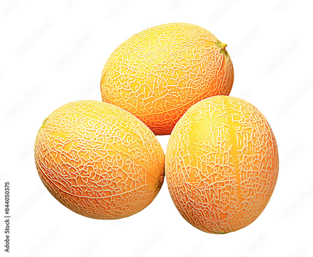 Melon cluster isolated on a transparent background. Melon cluster isolated on a transparent background.