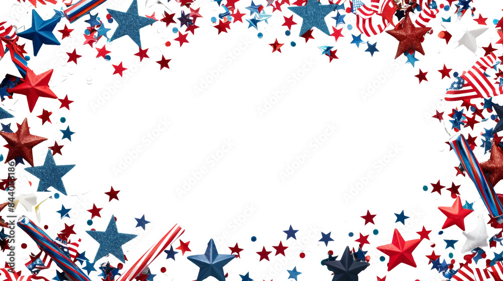 Obraz premium Photo frame, 4th of July props