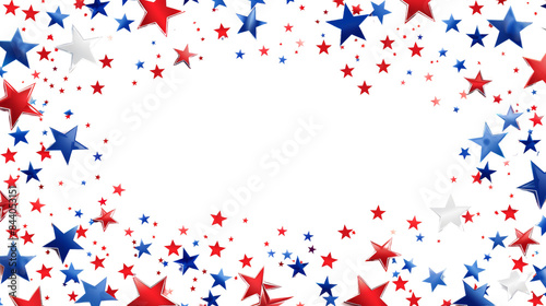 4th of July, digital photo frame, red white and blue stars