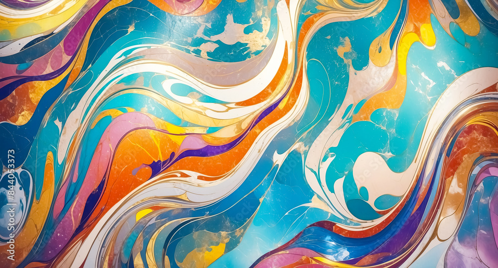 Abstract Swirling Colorful Liquid Art Abstract Swirling Colorful Liquid Art