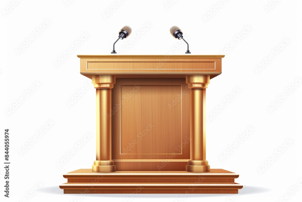 Speech stand icon, podium and microphone in conference room, speaker tribune, lecture stand Speech stand icon, podium and microphone in conference room, speaker tribune, lecture stand