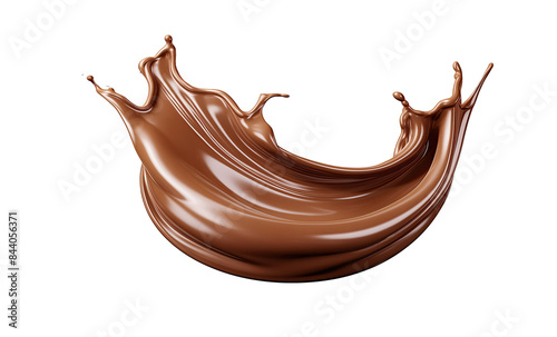 Milk chocolate Splash. Liquid chocolate swirl. Milk and chocolate flow. 