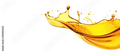 Oil or orange juice splash. Liquid honey splash.