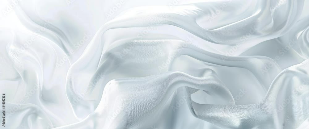 White cloth with a very large wave animation. White cloth with a very large wave animation.