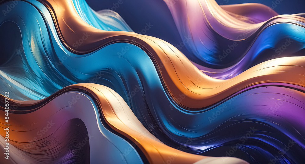 Abstract Colorful Wavy Surface Abstract Colorful Wavy Surface