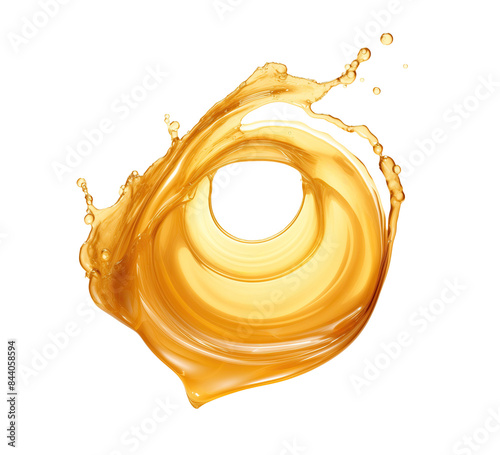 Oil or orange juice splash. Liquid honey splash. Generative AI