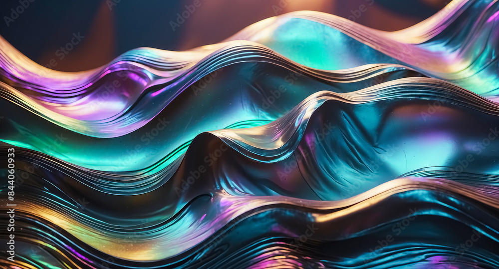 Abstract Liquid Metallic Waves Abstract Liquid Metallic Waves