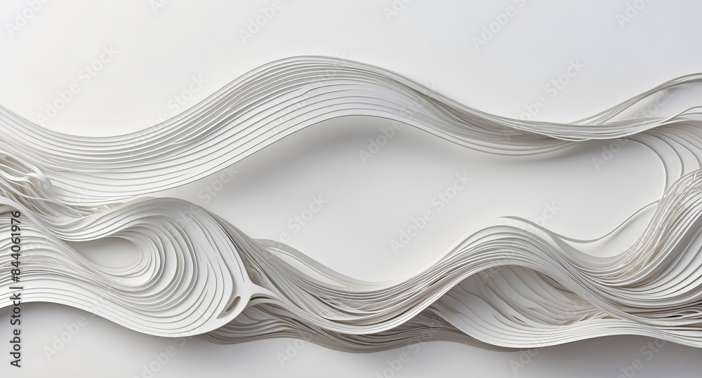 Abstract White Paper Waves Abstract White Paper Waves