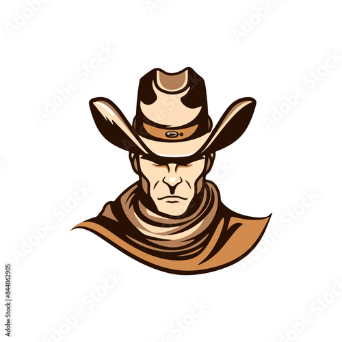 cowboy sheriff with hat mascot western