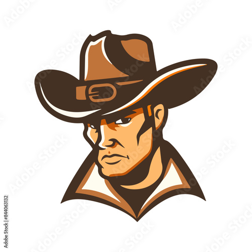 cowboy sheriff with hat mascot western