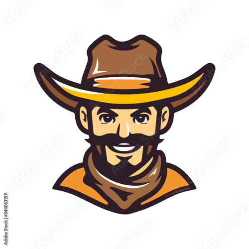 cowboy sheriff with hat mascot western