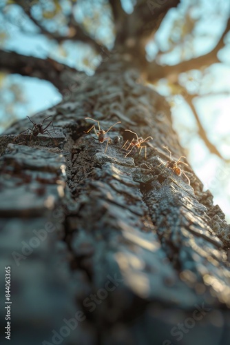 A detailed image of a tree trunk, useful for decorative or educational purposes photo