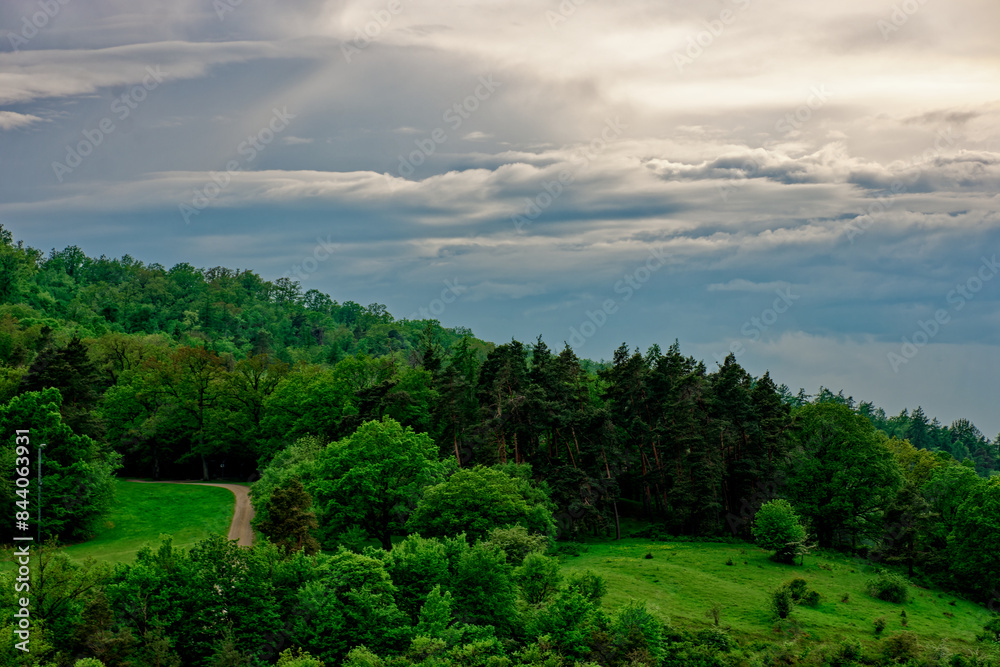 Fototapeta premium Beautiful landscapes of Bavaria during a thunderstorm.