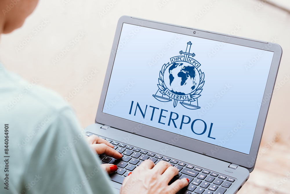June 8, 2024, Brazil. In this photo illustration, the Interpol ...