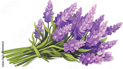 Bouquet of lavender clipart isolated vector illustr
