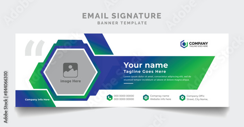 Creative email signature footer template modern design Layout