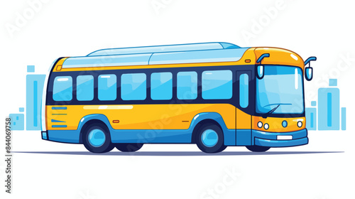 Bus tracking icon. Clipart image isolated on white