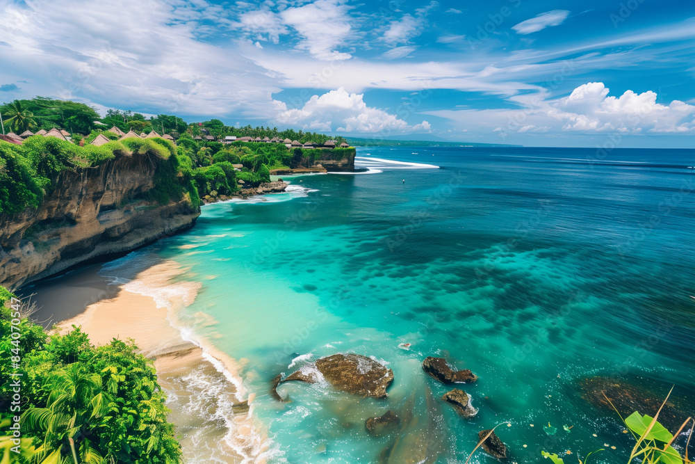 Fototapeta premium Tropical beach with turquoise waters