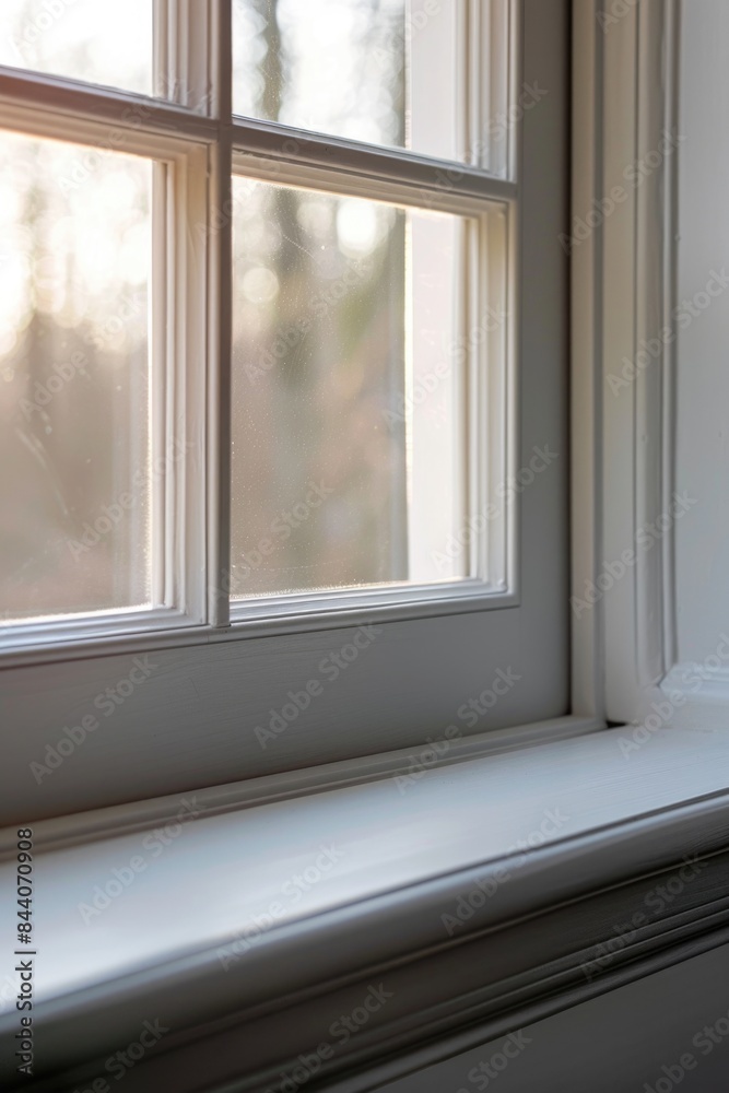 Fototapeta premium A collection of white window sills, perfect for interior design or architectural photography