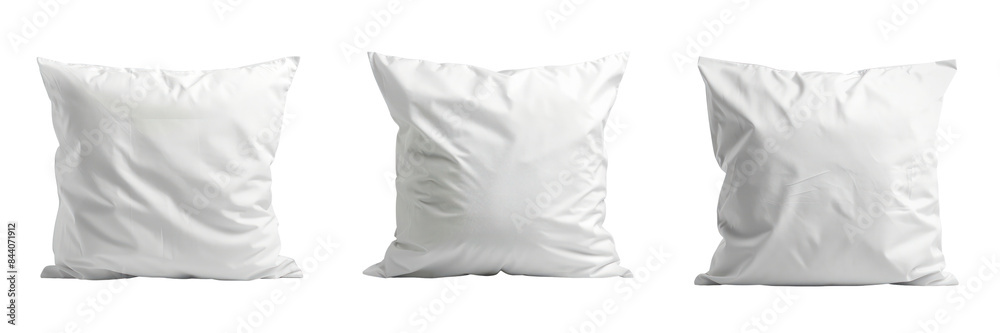 Set of White pillow isolated on transparent background
