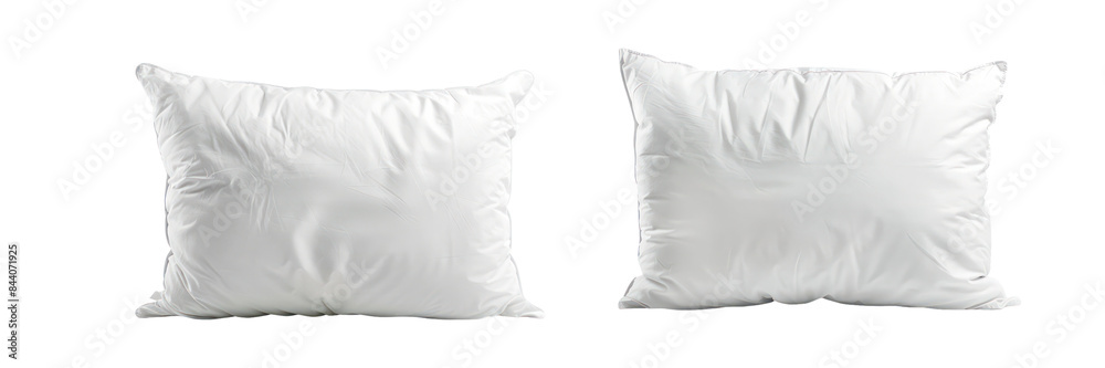 Set of White pillow isolated on transparent background