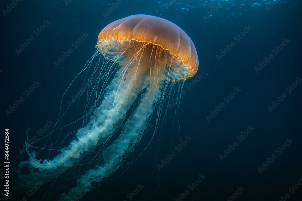 Jellyfish Floating in Water Jellyfish Floating in Water