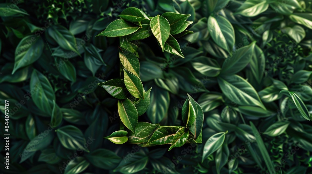 Obraz premium A close-up shot of a green plant's leaves, showcasing their texture and detail