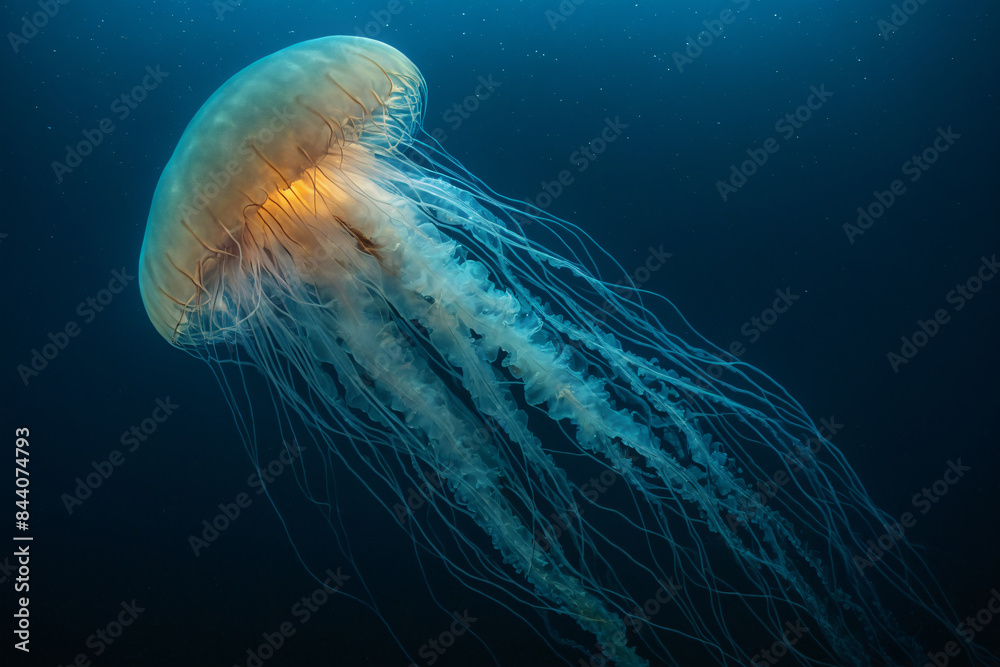 Jellyfish Floating in Water Jellyfish Floating in Water