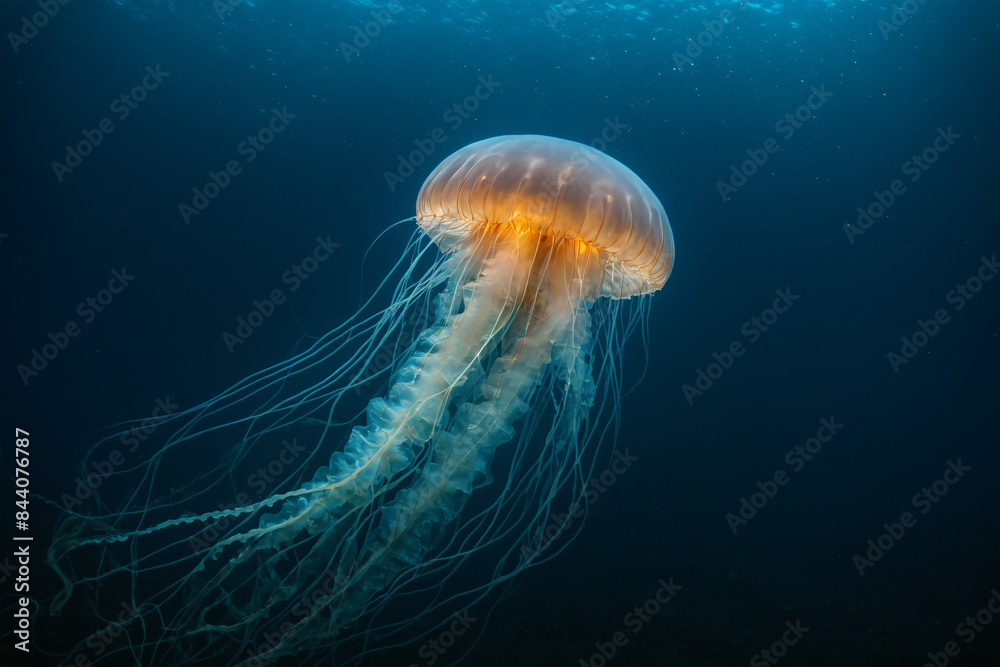 Jellyfish Floating in Water Jellyfish Floating in Water