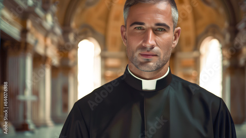 Prêtre dans son église photo