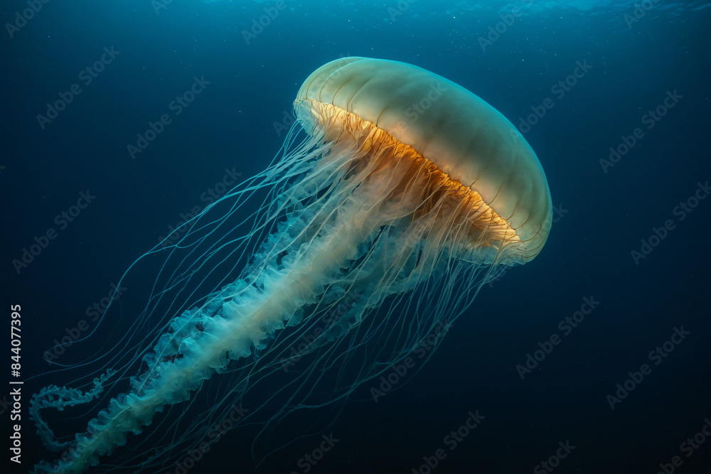 Jellyfish Floating in Water Jellyfish Floating in Water